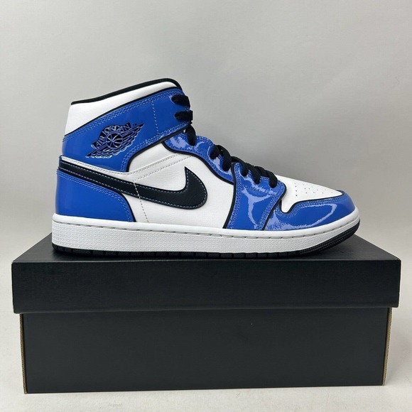 Nike Shoes Air Jordan 1 Mid Retro “Signal Blue” 2023 - Picture 5 of 7